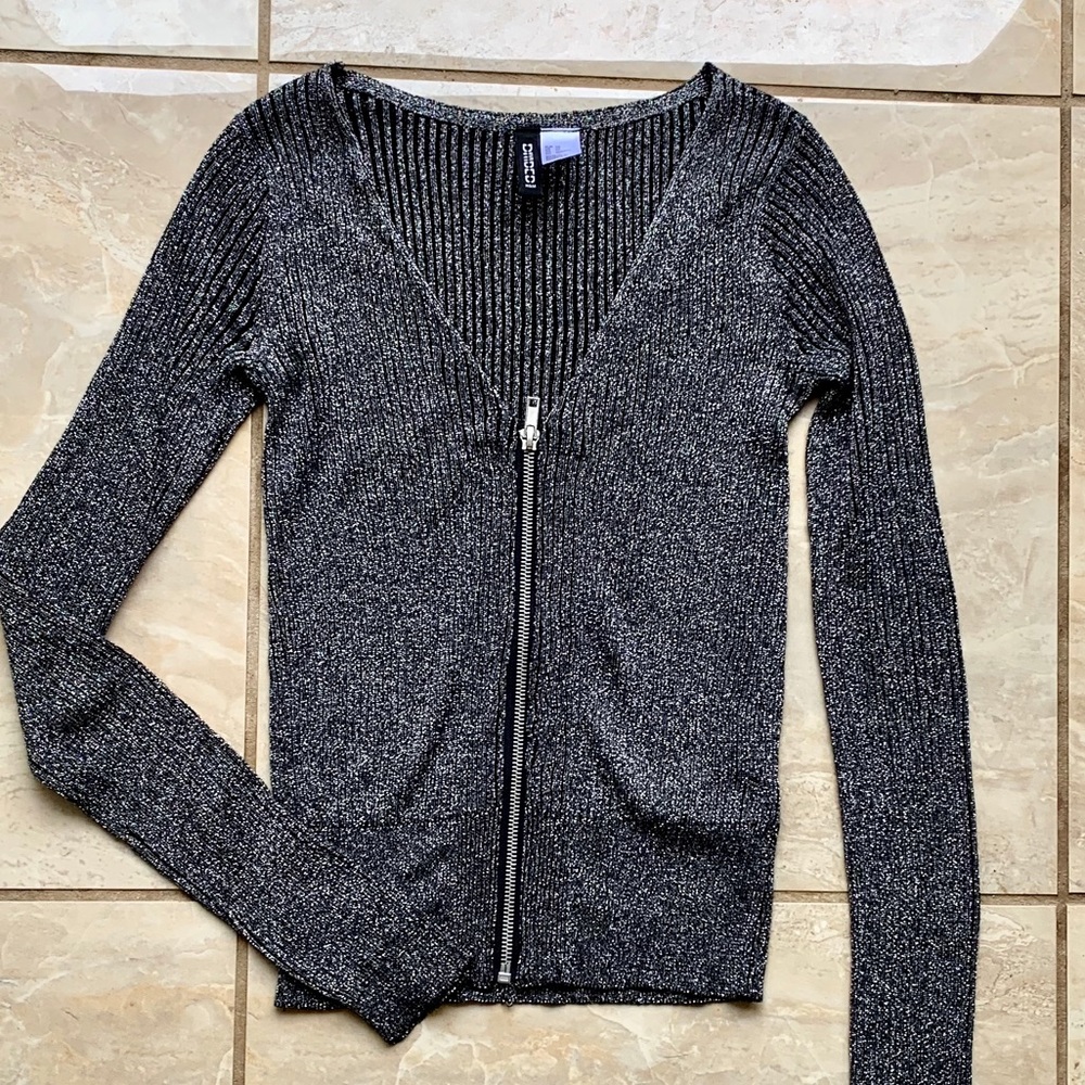 Divided by H&M Ribbed Sparkly Ribbed Top